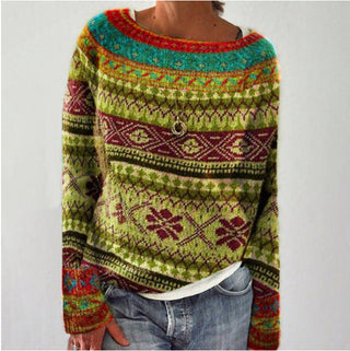 Damen Strickpullover Mit Langarm | Muster