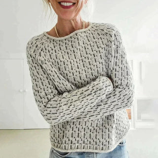 Damen Strickpullover Mit Langarm Und Struktur | Gestrickt