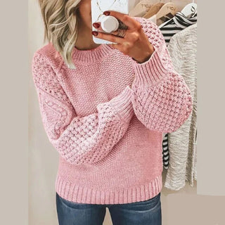 Damen Strickpullover Mit Strukturmuster | Langarm