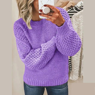 Damen Strickpullover Mit Strukturmuster | Langarm
