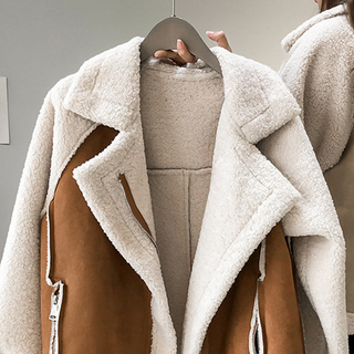 Damen Teddy Jacke Mit Umlegekragen | Warm Gefüttert