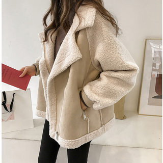 Damen Teddy Jacke Mit Umlegekragen | Warm Gefüttert