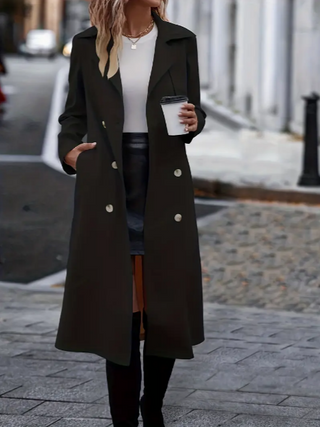 Damen Trenchcoat Mit Bindegürtel & Taschen