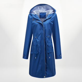 Damen Trenchcoat Mit Kapuze In Langer Form | Übergangs