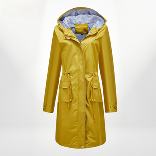 Damen Trenchcoat Mit Kapuze In Langer Form | Übergangs