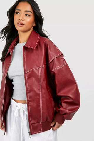 Damen Übergangsjacke Im Blouson-Stil Mit Bündchenärmeln | Abend