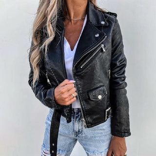 Damen Übergangsjacke Mit Gürtel Und Zipperdetails | Abend