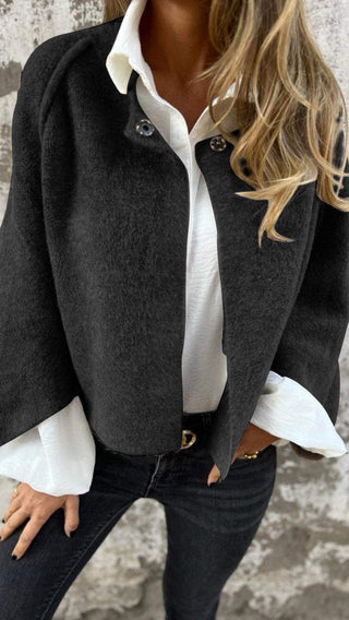 Damen Übergangsjacke Mit Knöpfen | Kurz Vintage-Stil