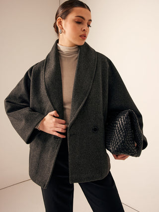 Damen Übergangsjacke Mit Oversize-Schnitt Und Stehkragen | Abend