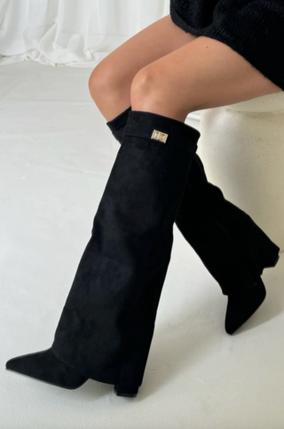 Damen Winter Stiefel Mit Schnalle Und Hohem Schaft | Elegant