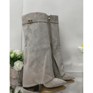 Damen Winter Stiefel Mit Schnalle Und Hohem Schaft | Elegant