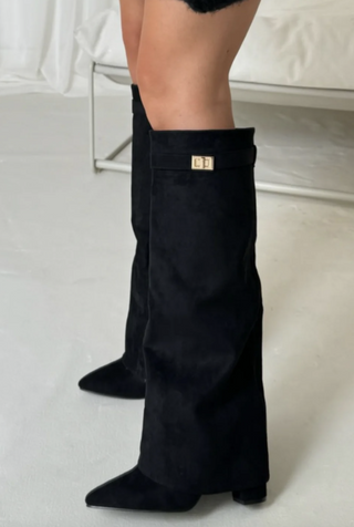 Damen Winter Stiefel Mit Schnalle Und Hohem Schaft | Elegant
