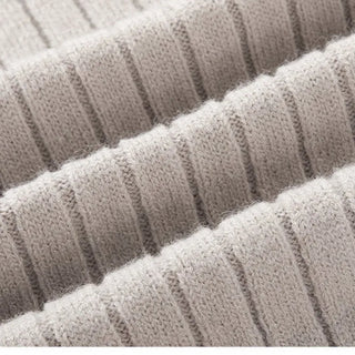 Flavio | Herren Gerippter Strickpullover mit Zipperkragen