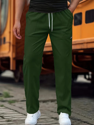 Gerade Herren Jogginghose Mit Kordelzug Und Taschen | Lockerer Schnitt
