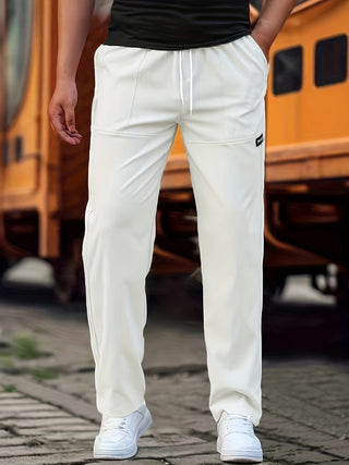 Gerade Herren Jogginghose Mit Kordelzug Und Taschen | Lockerer Schnitt
