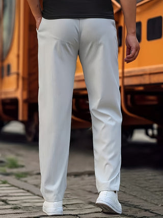 Gerade Herren Jogginghose Mit Kordelzug Und Taschen | Lockerer Schnitt
