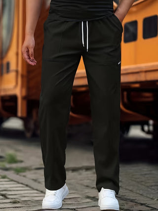 Gerade Herren Jogginghose Mit Kordelzug Und Taschen | Lockerer Schnitt
