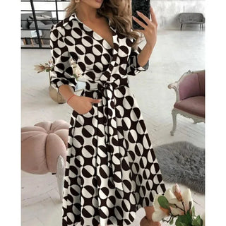 Giulia | Damen Sommer Elegantes Wickel Midi Kleid