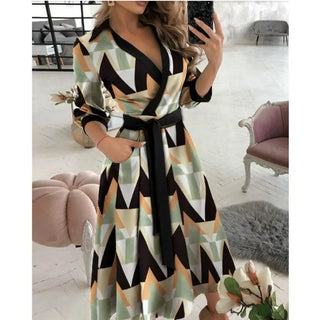 Giulia | Damen Sommer Elegantes Wickel Midi Kleid