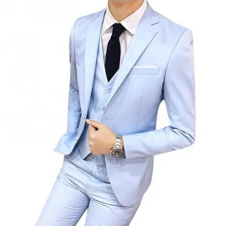 Herren Anzug 3 Teilig Slim Fit Mit Weste