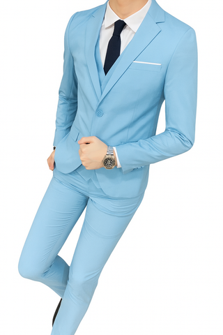Herren Anzug 3 Teilig Slim Fit Mit Weste