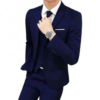 Herren Anzug 3 Teilig Slim Fit Mit Weste