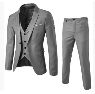 Herren Anzug Dreiteilig Slim Fit Mit Weste