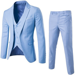 Herren Anzug Dreiteilig Slim Fit Mit Weste