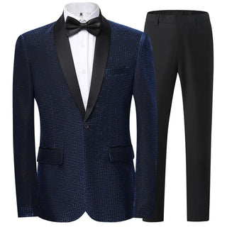 Herren Anzug Festlich Slim Fit Mit Smoking Sakko