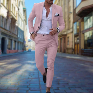 Herren Anzug Mit Einreiher & Ziertasche