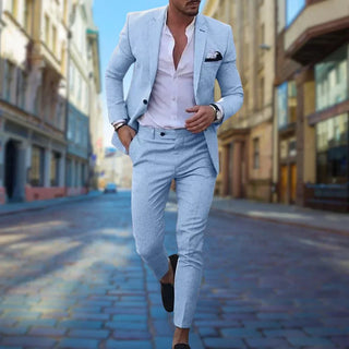 Herren Anzug Mit Einreiher & Ziertasche