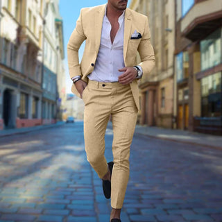 Herren Anzug Mit Einreiher & Ziertasche