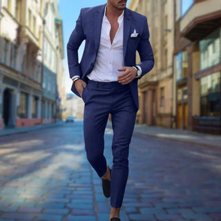 Herren Anzug Mit Einreiher & Ziertasche