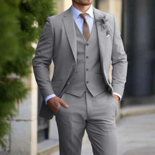 Herren Anzug Mit Weste & Revers