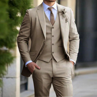 Herren Anzug Mit Weste & Revers