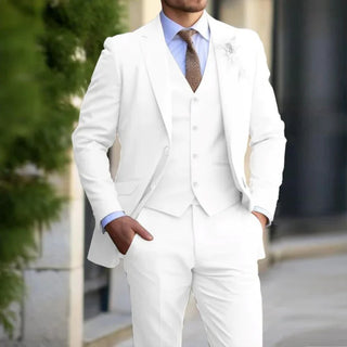 Herren Anzug Mit Weste & Revers