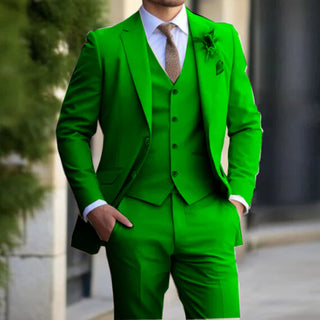 Herren Anzug Mit Weste & Revers
