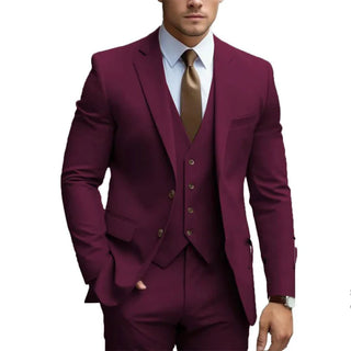 Herren Anzug Slim Fit 3 Teilig Mit Weste