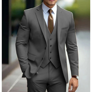 Herren Anzug Slim Fit 3 Teilig Mit Weste