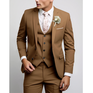 Herren Anzug Slim Fit Dreiteilig Mit Weste