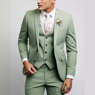 Herren Anzug Slim Fit Dreiteilig Mit Weste