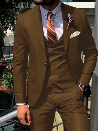 Herren Anzug Slim Fit Mit Weste Hochzeit
