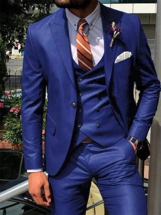 Herren Anzug Slim Fit Mit Weste Hochzeit
