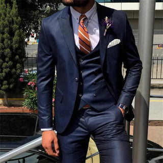Herren Anzug Slim Fit Mit Weste Hochzeit