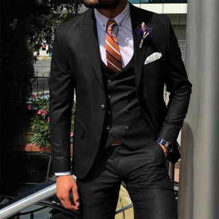 Herren Anzug Slim Fit Mit Weste Hochzeit