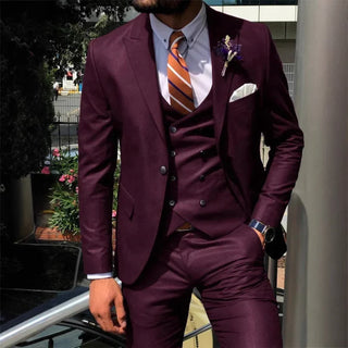 Herren Anzug Slim Fit Mit Weste Hochzeit