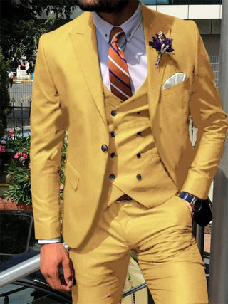 Herren Anzug Slim Fit Mit Weste Hochzeit