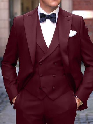 Herren Business Anzug Slim Fit Dreiteiler