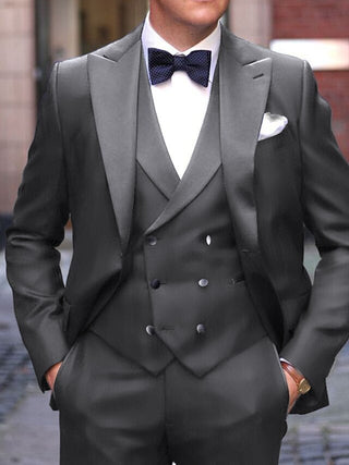 Herren Business Anzug Slim Fit Dreiteiler