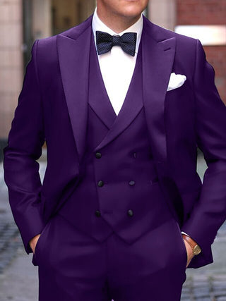Herren Business Anzug Slim Fit Dreiteiler